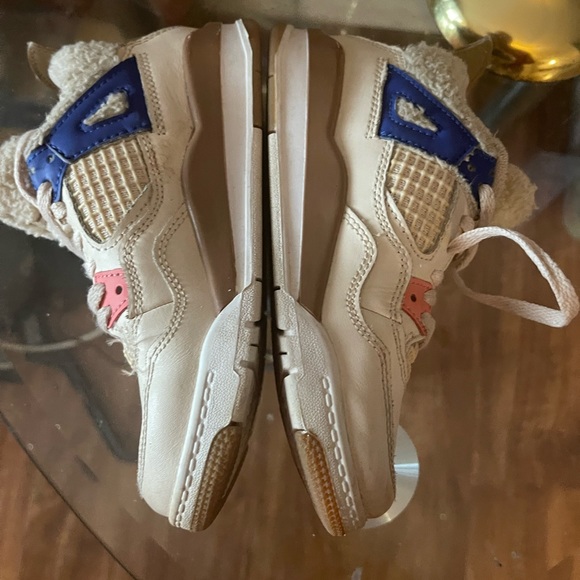 Beige Jordan’s size 12 c with green , pink and royal blue accents for girls - Picture 3 of 4